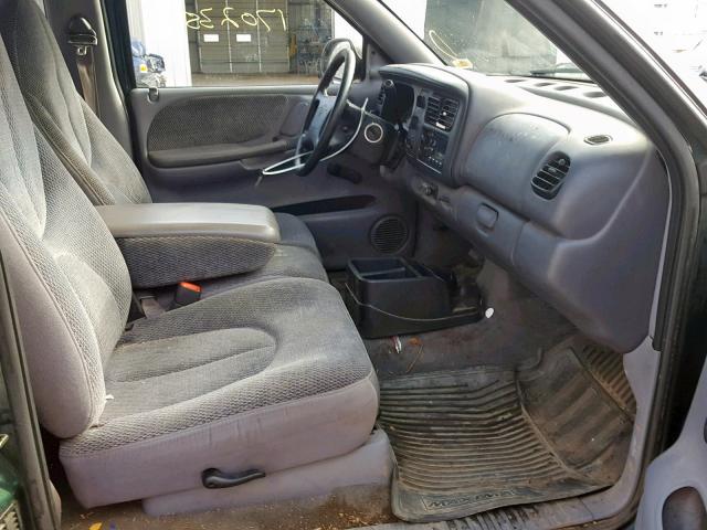 1B7GL22XXXS163068 - 1999 DODGE DAKOTA GREEN photo 5