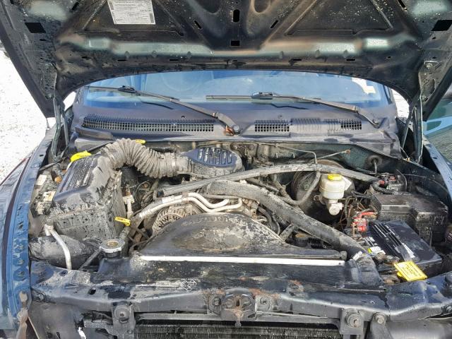 1B7GL22XXXS163068 - 1999 DODGE DAKOTA GREEN photo 7