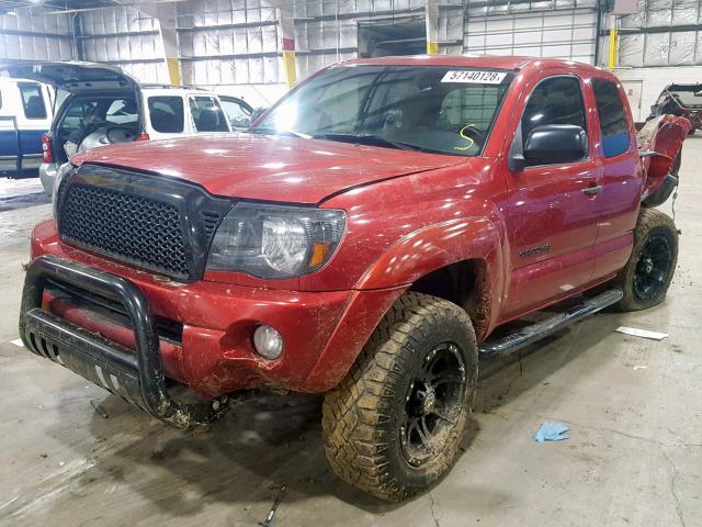 5TETU62N77Z323534 - 2007 TOYOTA TACOMA PRE RED photo 2