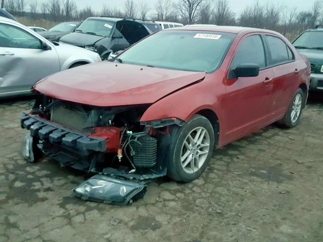 3FAHP0GAXAR216619 - 2010 FORD FUSION S RED photo 2