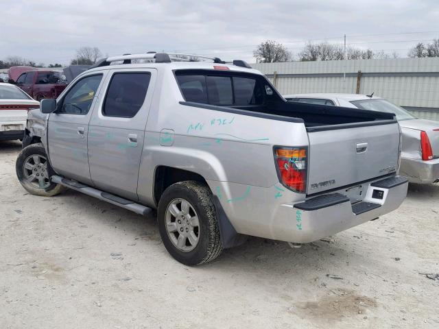 2HJYK16536H510896 - 2006 HONDA RIDGELINE SILVER photo 3