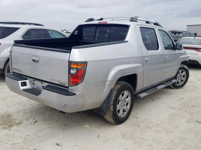 2HJYK16536H510896 - 2006 HONDA RIDGELINE SILVER photo 4