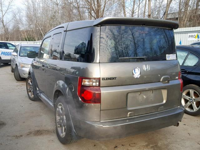 5J6YH18957L000826 - 2007 HONDA ELEMENT SC GRAY photo 3