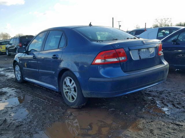 YS3FD49Y471112683 - 2007 SAAB 9-3 2.0T BLUE photo 3