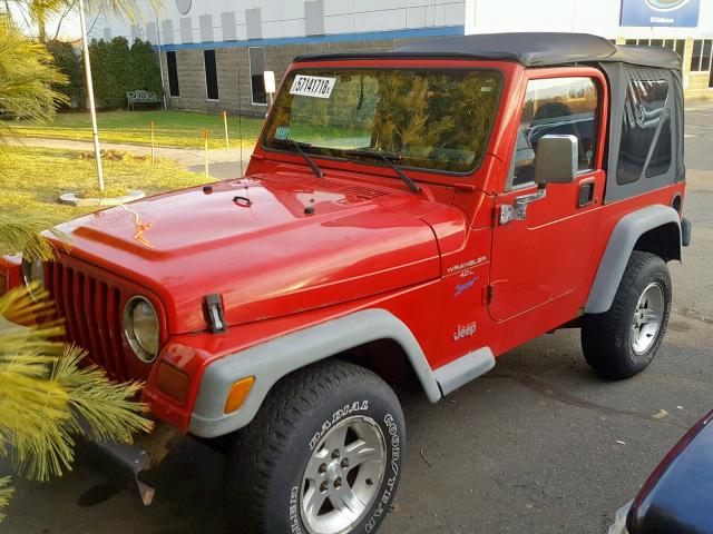 1J4FY19S2VP474215 - 1997 JEEP WRANGLER / RED photo 2