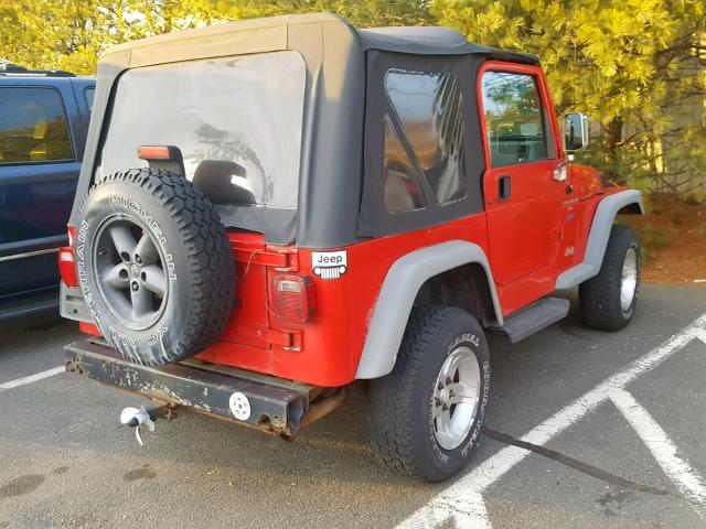 1J4FY19S2VP474215 - 1997 JEEP WRANGLER / RED photo 4