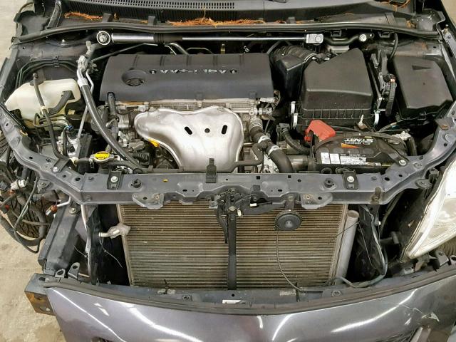 1NXBE40E89Z033827 - 2009 TOYOTA COROLLA XR GRAY photo 7