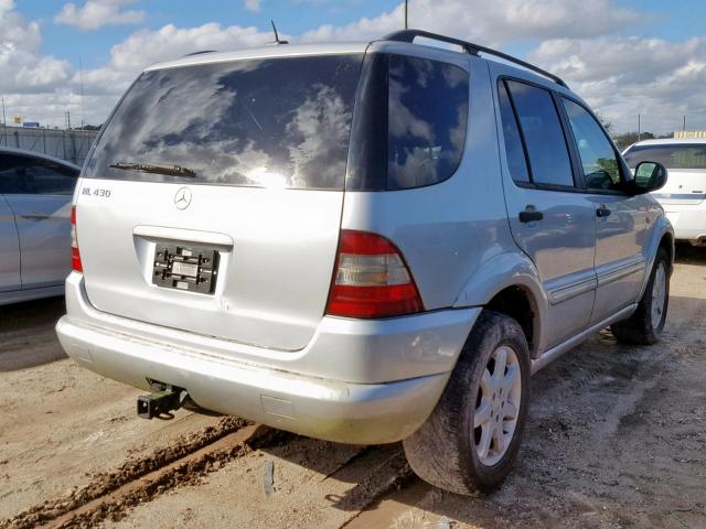 4JGAB72E61A231752 - 2001 MERCEDES-BENZ ML 430 SILVER photo 4