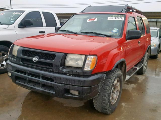 5N1ED28TXYC556990 - 2000 NISSAN XTERRA RED photo 2