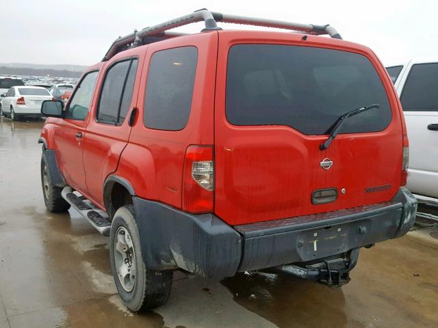 5N1ED28TXYC556990 - 2000 NISSAN XTERRA RED photo 3