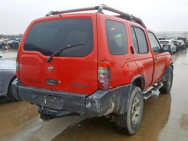 5N1ED28TXYC556990 - 2000 NISSAN XTERRA RED photo 4