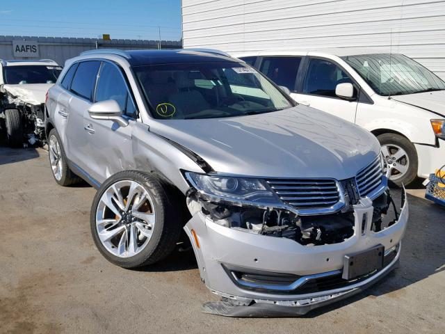 2LMPJ6LRXGBL68123 - 2016 LINCOLN MKX RESERV SILVER photo 1