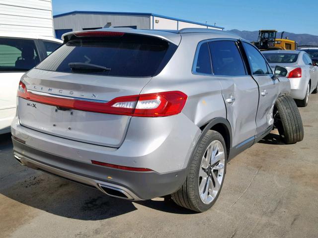 2LMPJ6LRXGBL68123 - 2016 LINCOLN MKX RESERV SILVER photo 4