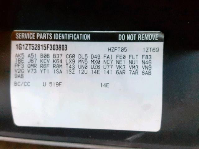 1G1ZT52815F303803 - 2005 CHEVROLET MALIBU LS Gümüş foto 10