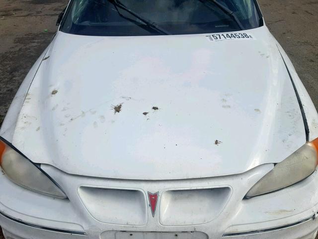 1G2NW52E51C196211 - 2001 PONTIAC GRAND AM G WHITE photo 7