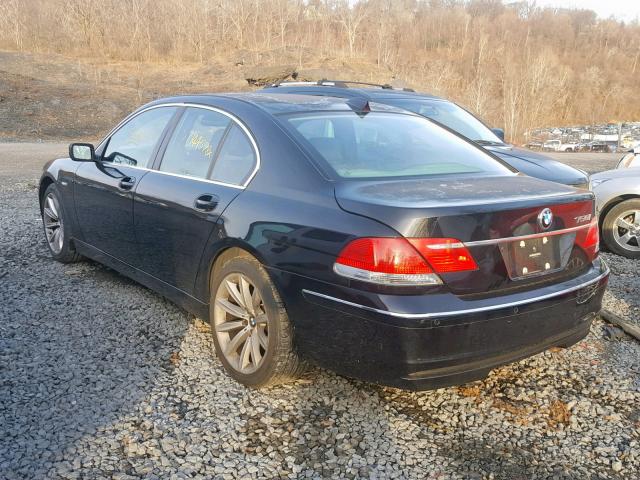 WBAHL83528DT14413 - 2008 BMW 750I BLACK photo 3