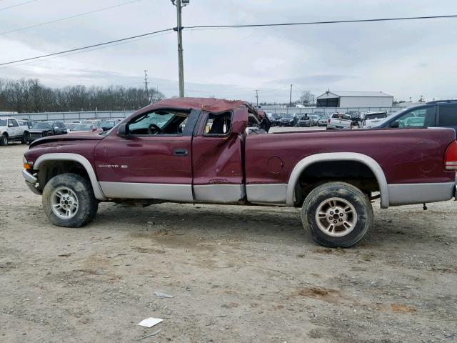 1B7GG22N0YS618398 - 2000 DODGE DAKOTA MAROON photo 9