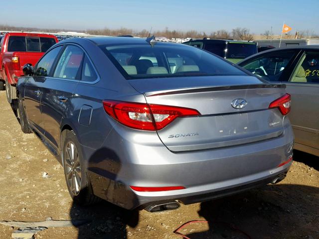 5NPE34AF1HH479440 - 2017 HYUNDAI SONATA SPO SILVER photo 3