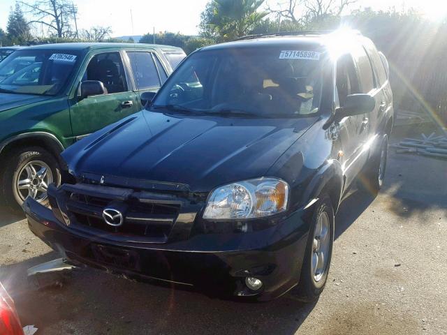 4F2YZ04195KM08147 - 2005 MAZDA TRIBUTE S BLACK photo 2