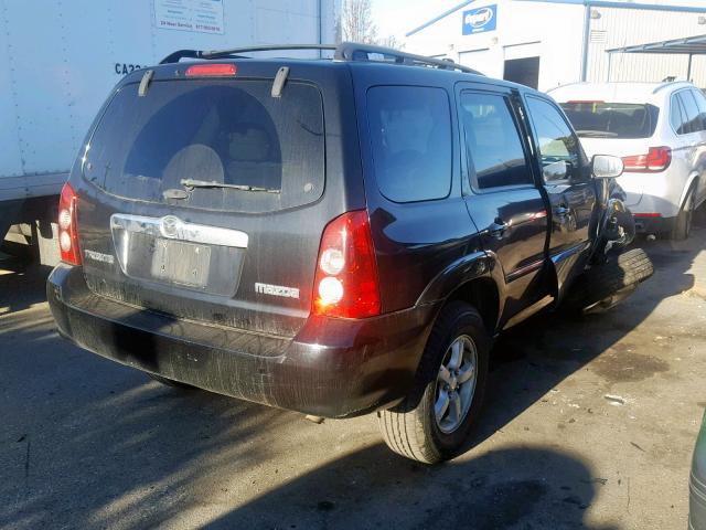 4F2YZ04195KM08147 - 2005 MAZDA TRIBUTE S BLACK photo 4