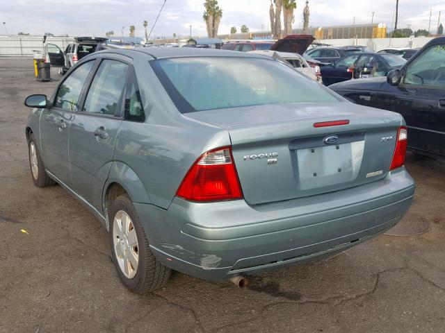 1FAFP34N96W108867 - 2006 FORD FOCUS ZX4 GREEN photo 3