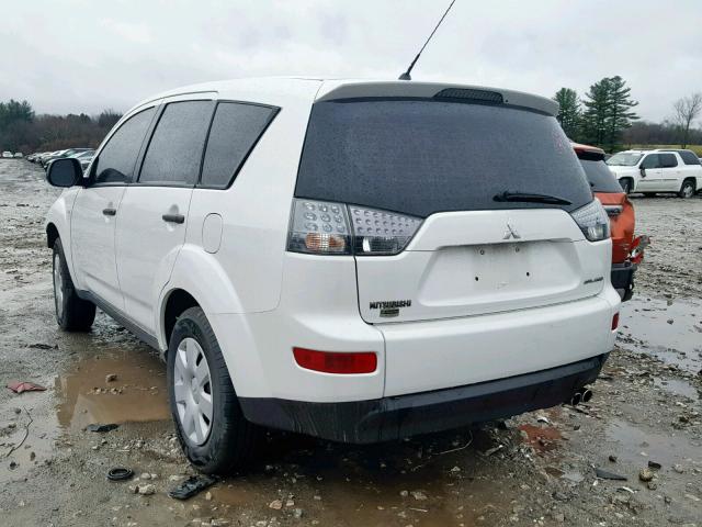 JA4MS31X67Z005549 - 2007 MITSUBISHI OUTLANDER WHITE photo 3