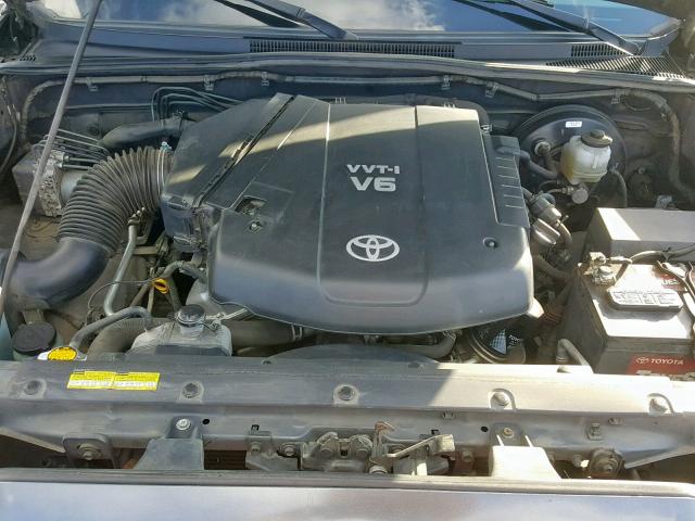 5TEUU4ENXAZ727035 - 2010 TOYOTA TACOMA ACC ნაცრისფერი ფოტო 7