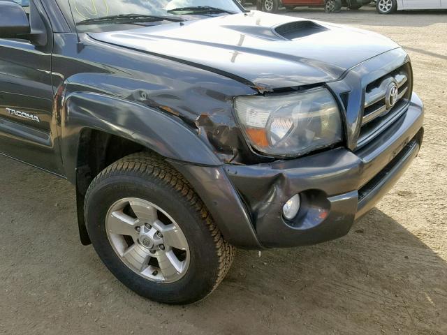 5TEUU4ENXAZ727035 - 2010 TOYOTA TACOMA ACC ნაცრისფერი ფოტო 9