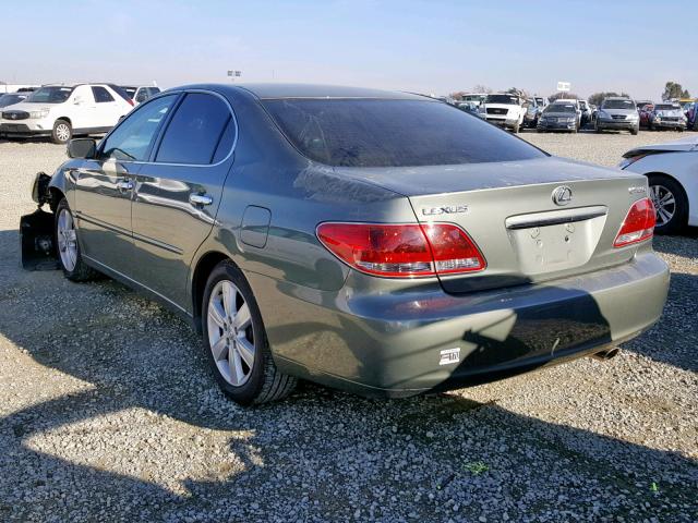 JTHBA30G255086697 - 2005 LEXUS ES 330 GREEN photo 3