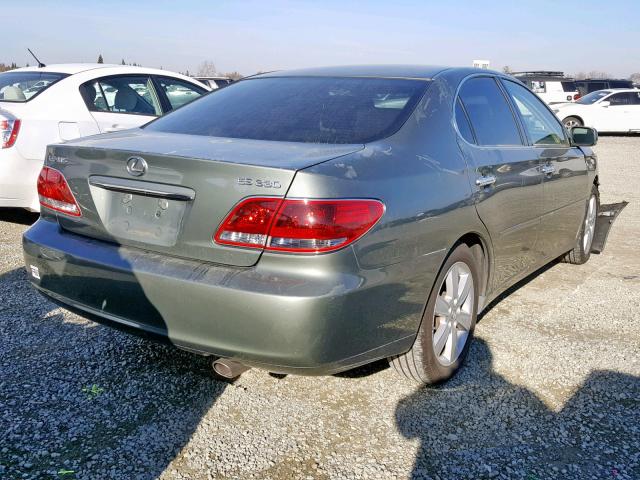 JTHBA30G255086697 - 2005 LEXUS ES 330 GREEN photo 4