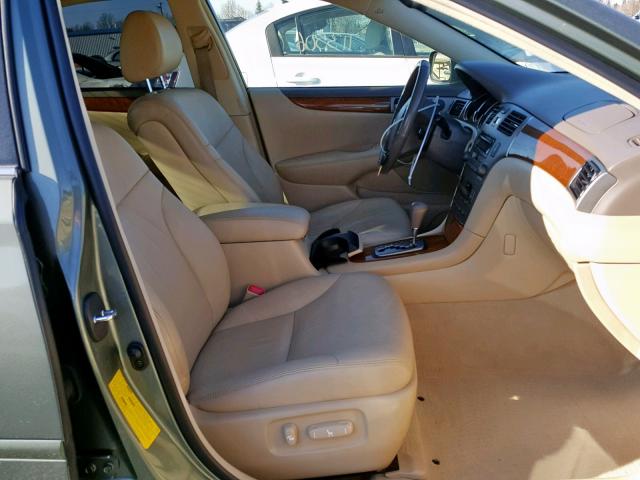 JTHBA30G255086697 - 2005 LEXUS ES 330 GREEN photo 5