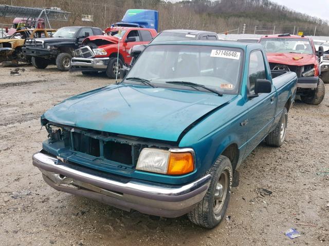 1FTCR10A2TUD73796 - 1996 FORD RANGER GREEN photo 2
