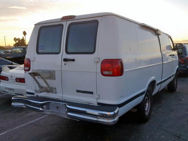 2B7JB21Z2YK132341 - 2000 DODGE RAM VAN B2 WHITE photo 4