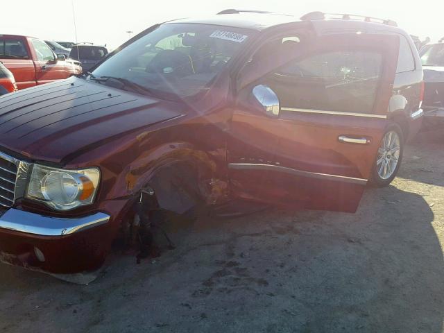 1A8HW58287F530348 - 2007 CHRYSLER ASPEN LIMI MAROON photo 9