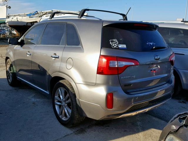 5XYKW4A70EG502115 - 2014 KIA SORENTO SX SILVER photo 3