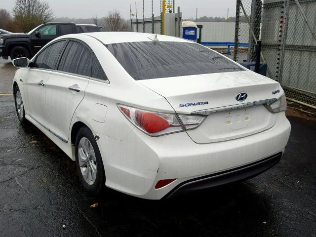 KMHEC4A4XDA071367 - 2013 HYUNDAI SONATA HYB WHITE photo 3