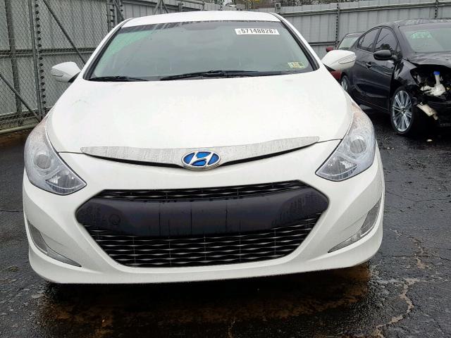 KMHEC4A4XDA071367 - 2013 HYUNDAI SONATA HYB WHITE photo 9