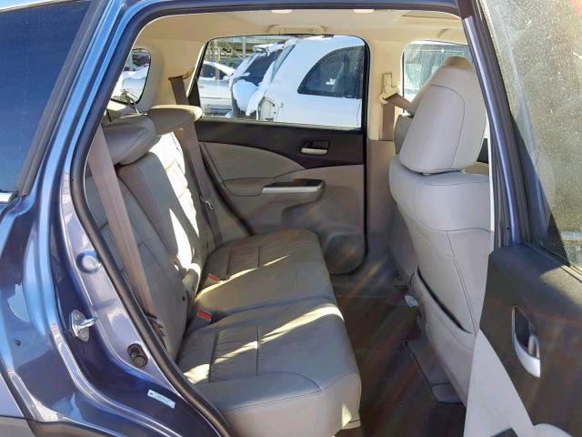 2HKRM4H78DH637103 - 2013 HONDA CR-V EXL BLUE photo 6