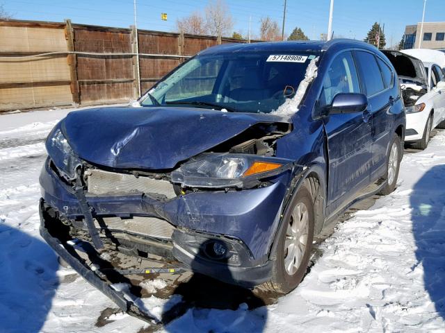 2HKRM4H78DH637103 - 2013 HONDA CR-V EXL BLUE photo 9