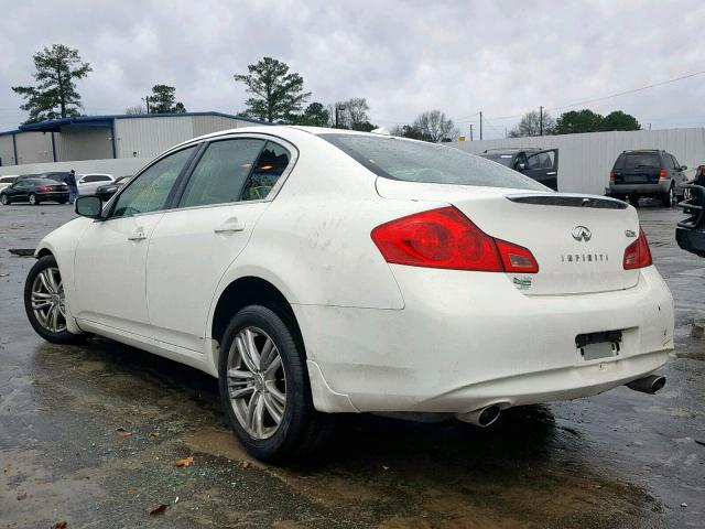 JN1DV6AR4BM651648 - 2011 INFINITI G25 WHITE photo 3