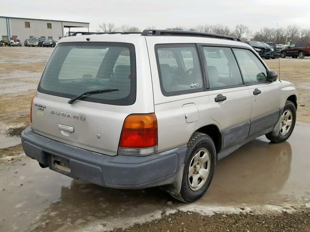 JF1SF6359YG729348 - 2000 SUBARU FORESTER L SILVER photo 4