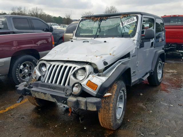 1J4FA49S43P330989 - 2003 JEEP WRANGLER / SILVER photo 2