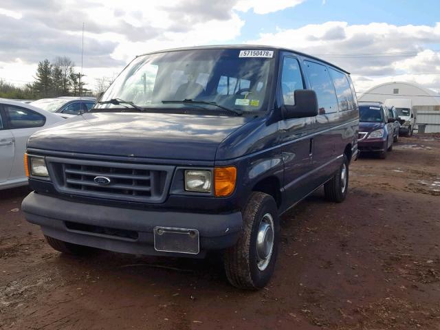 1FBSS31L63HB86716 - 2003 FORD ECONOLINE BLUE photo 2