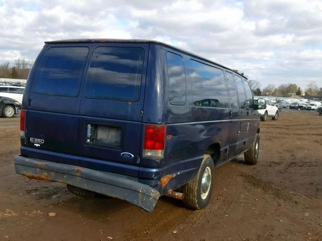 1FBSS31L63HB86716 - 2003 FORD ECONOLINE BLUE photo 4