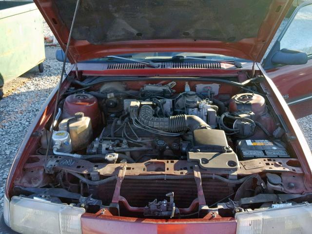 1G1JC5446P7161033 - 1993 CHEVROLET CAVALIER V RED photo 7