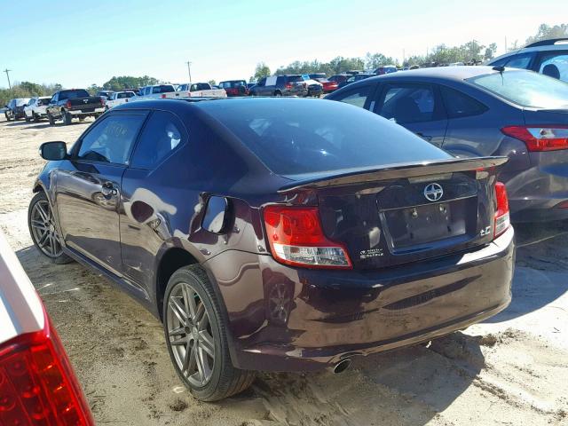 JTKJF5C70B3016587 - 2011 TOYOTA SCION TC მუქწითელი ფოტო 3