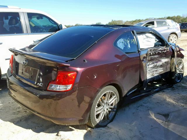JTKJF5C70B3016587 - 2011 TOYOTA SCION TC მუქწითელი ფოტო 4