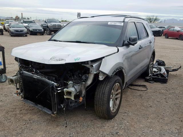 1FM5K7B88GGB06527 - 2016 FORD EXPLORER SILVER photo 2