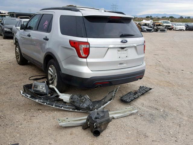 1FM5K7B88GGB06527 - 2016 FORD EXPLORER SILVER photo 3