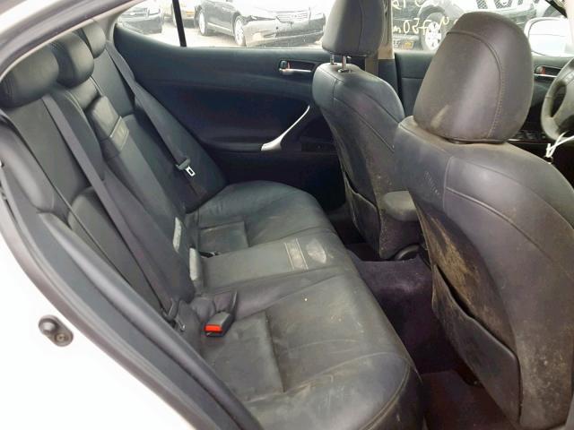 JTHCK262365005876 - 2006 LEXUS IS 250 SILVER photo 6